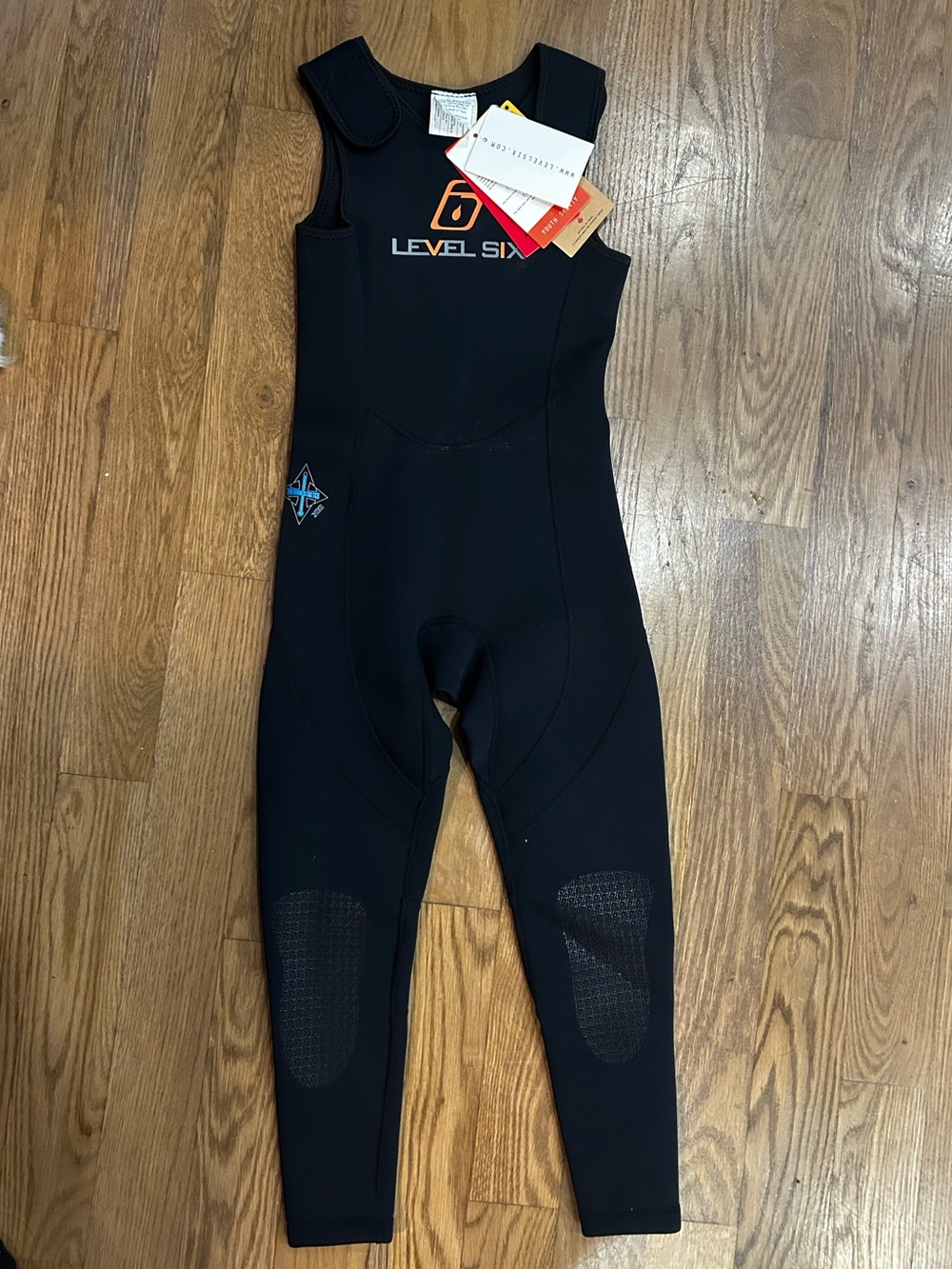 Kids Black Neoprene Full-Body Wetsuit